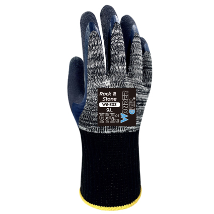 Guante Wonder Grip WG-333 Rock & Stone látex sobre punto, pulgar recubierto