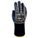 Guantes de látex con pulgar recubierto Wonder Grip WG-333 Rock & Stone, certificado para frío y calor, muy resistente.